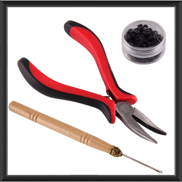 Beading Hair Extension Pliers, Hair Extensions Loop Needle Pulling Hook  Tool USA